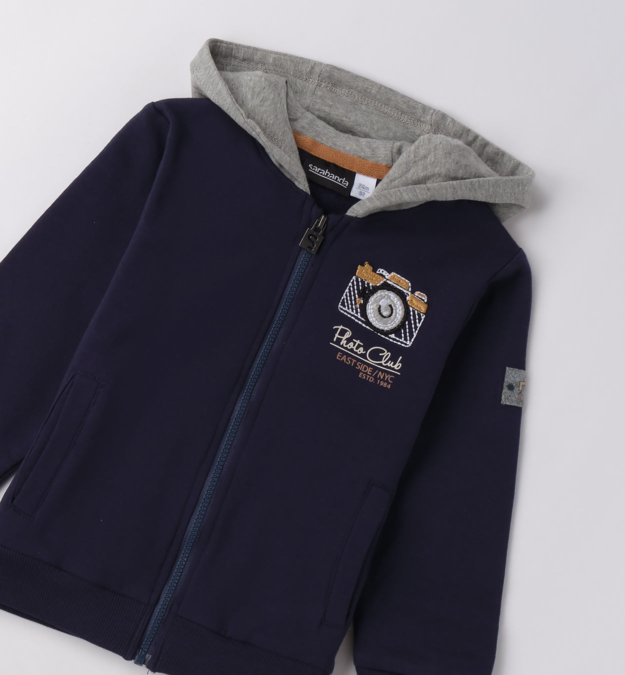 0F133 FELPA APERTA ML CON ZIP O CON BOTTONI BAMBINO SARABANDA