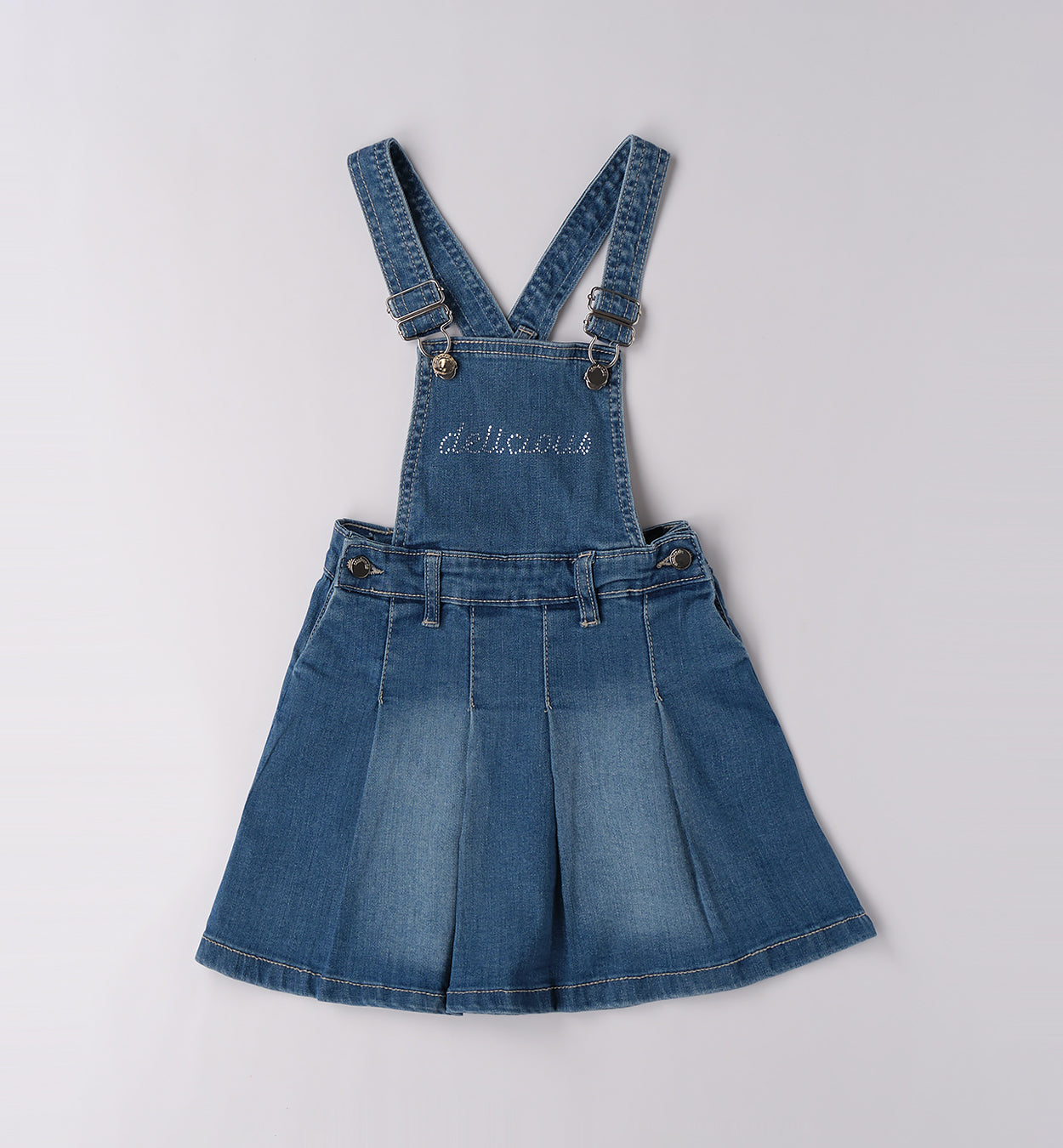 0F239 ABITO DENIM SENZA MANICA BAMBINA SARABANDA