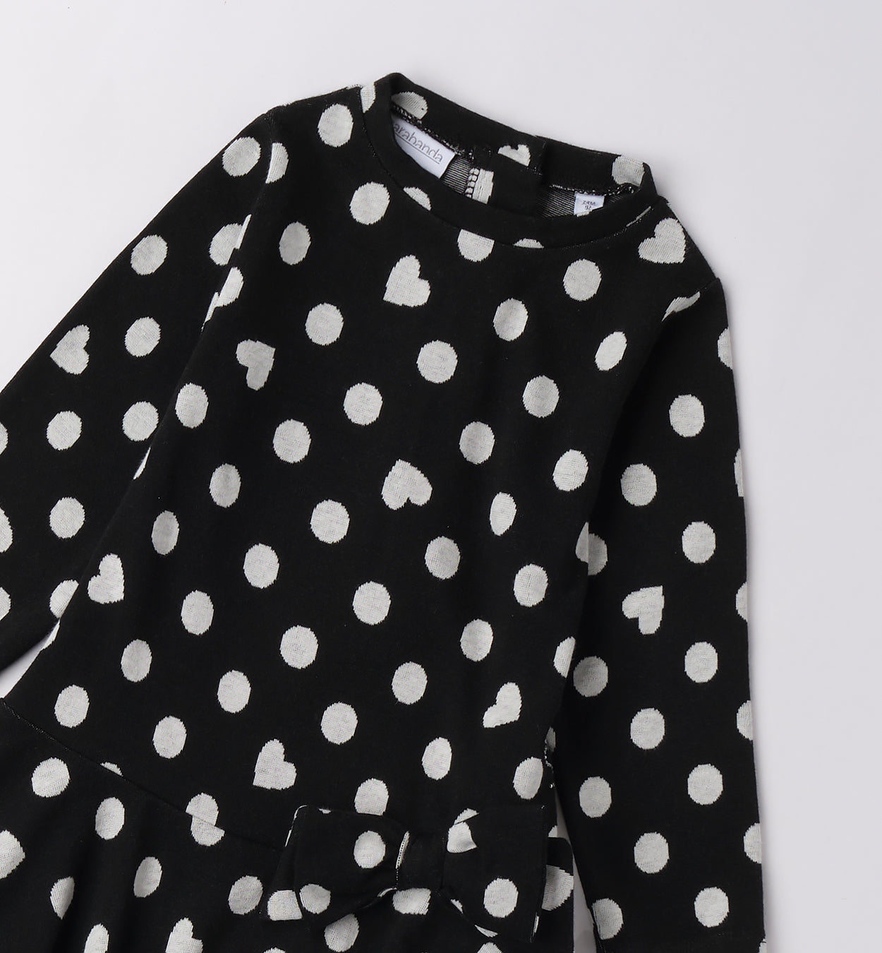 0F337 ABITO MAGLIA TAGLIATA CON MANICA BAMBINA SARABANDA