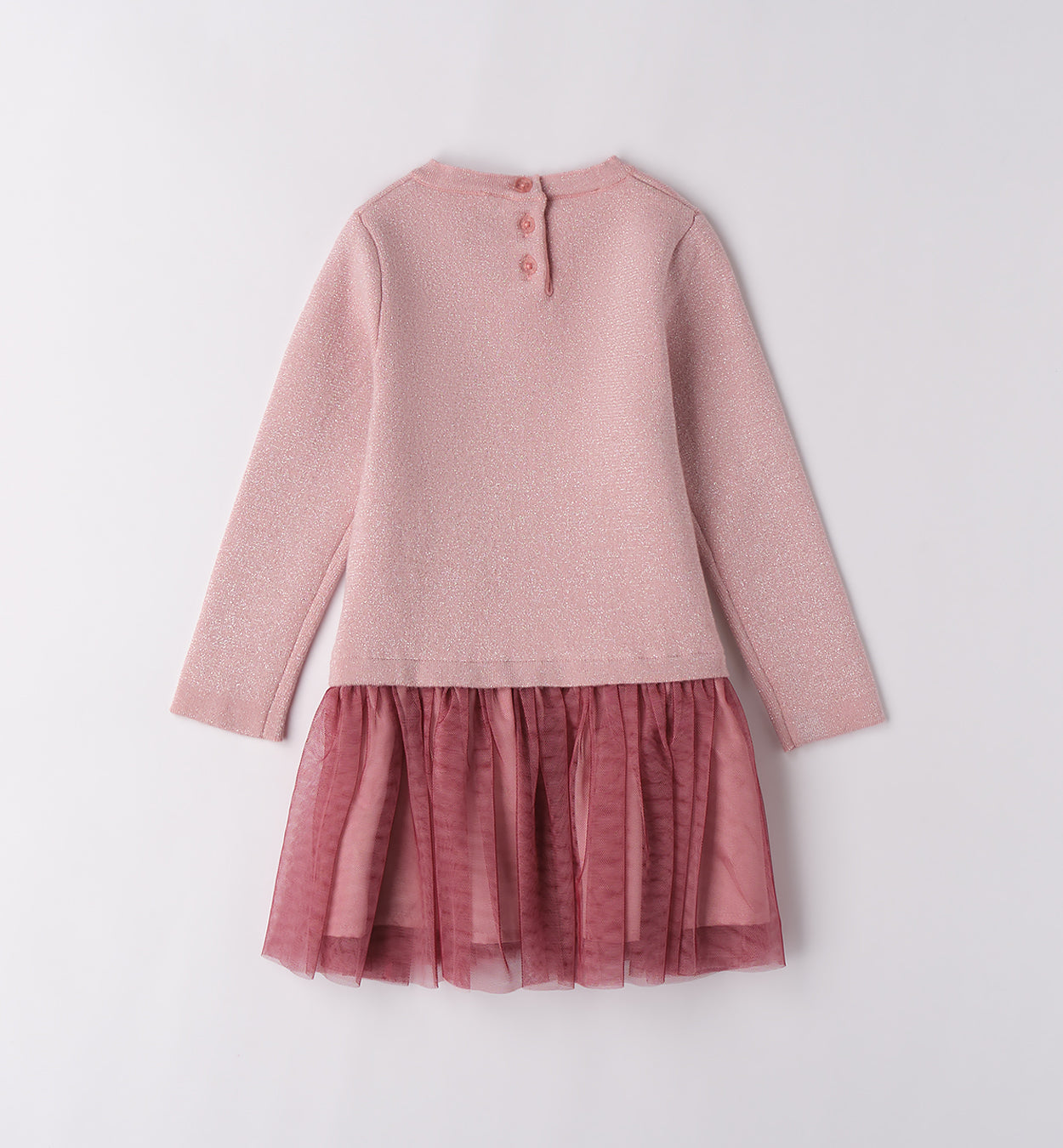 0F340 ABITO MAGLIA TAGLIATA CON MANICA BAMBINA SARABANDA