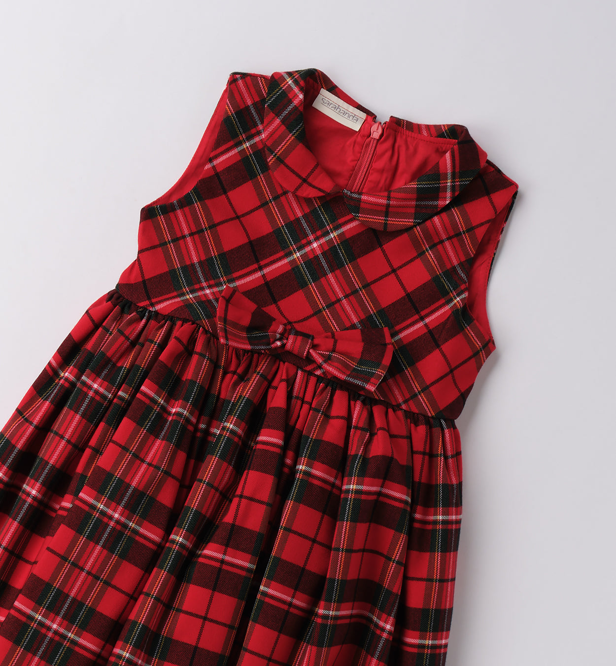 0F342 ABITO TESSUTO NAVETTA SENZA MANICA BAMBINA SARABANDA