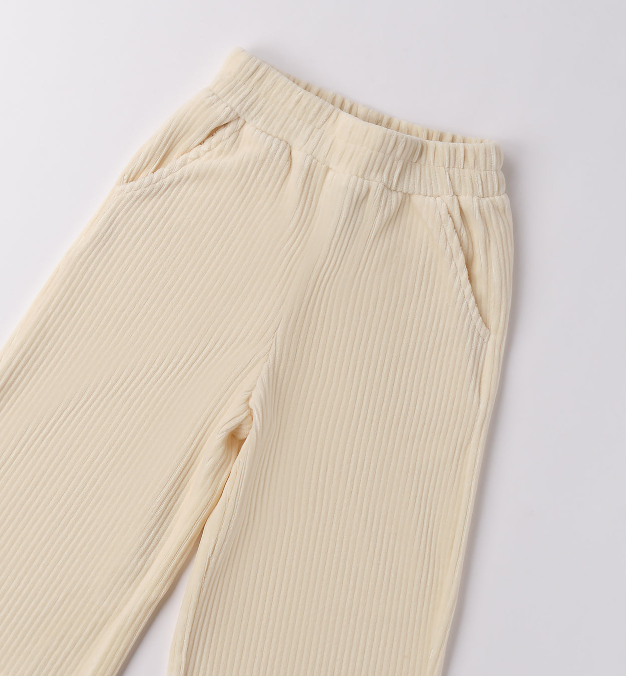 0F356 PANTALONE MAGLIA TAGLIATA LUNGO BAMBINA SARABANDA