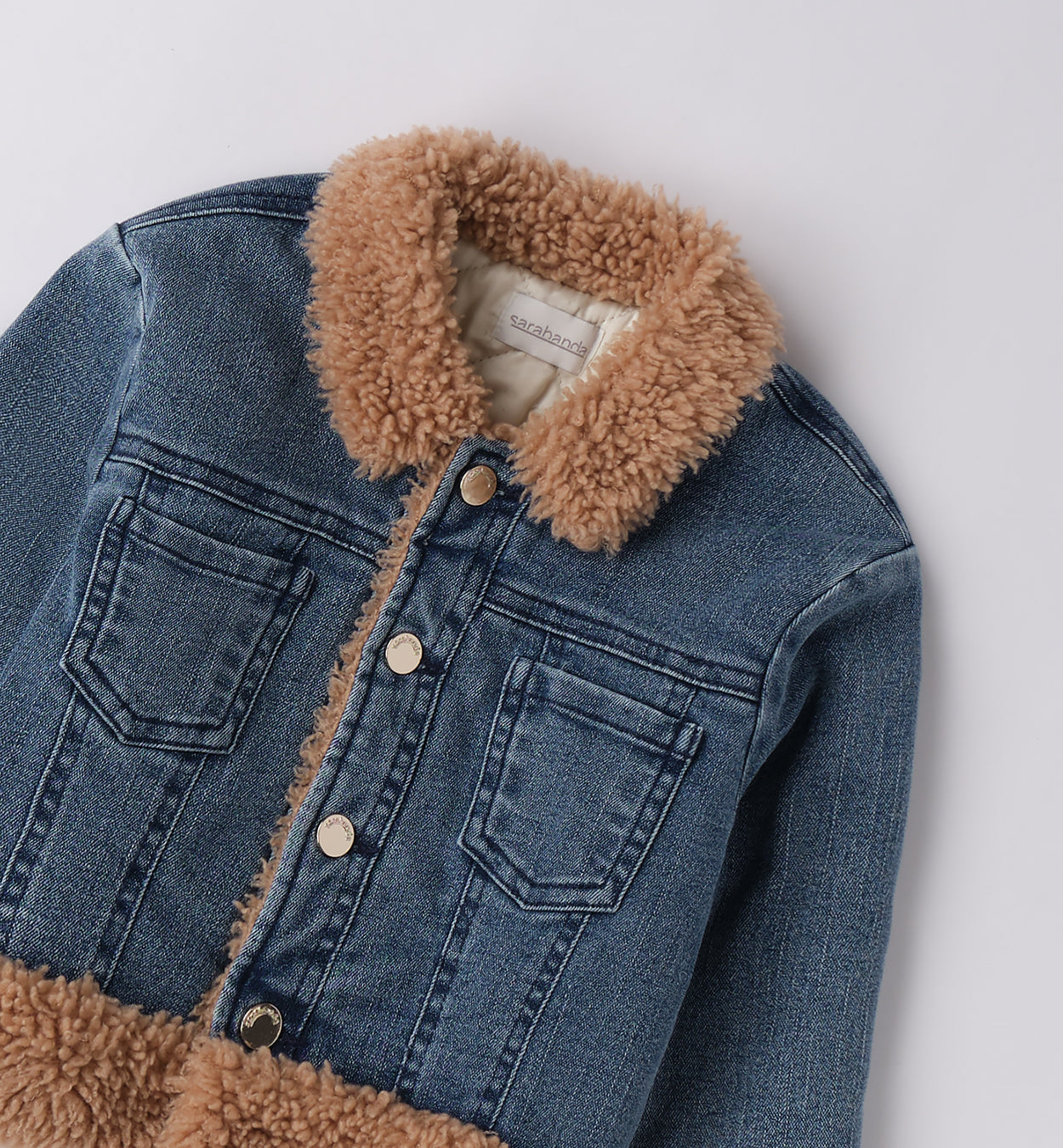 0F373 CAPPOTTI-GIUB. NAVETTA ECO-PELLE PELLIC. BAMBINA SARABANDA