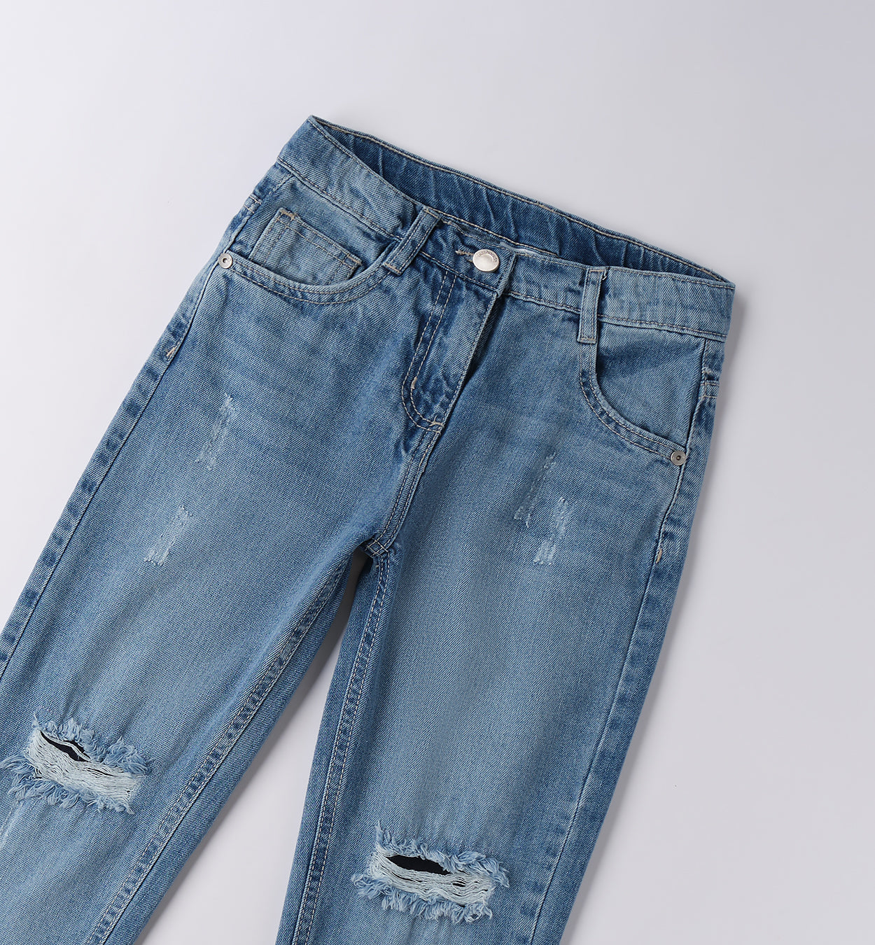 0F460 PANTALONE DENIM LUNGO RAGAZZA SARABANDA