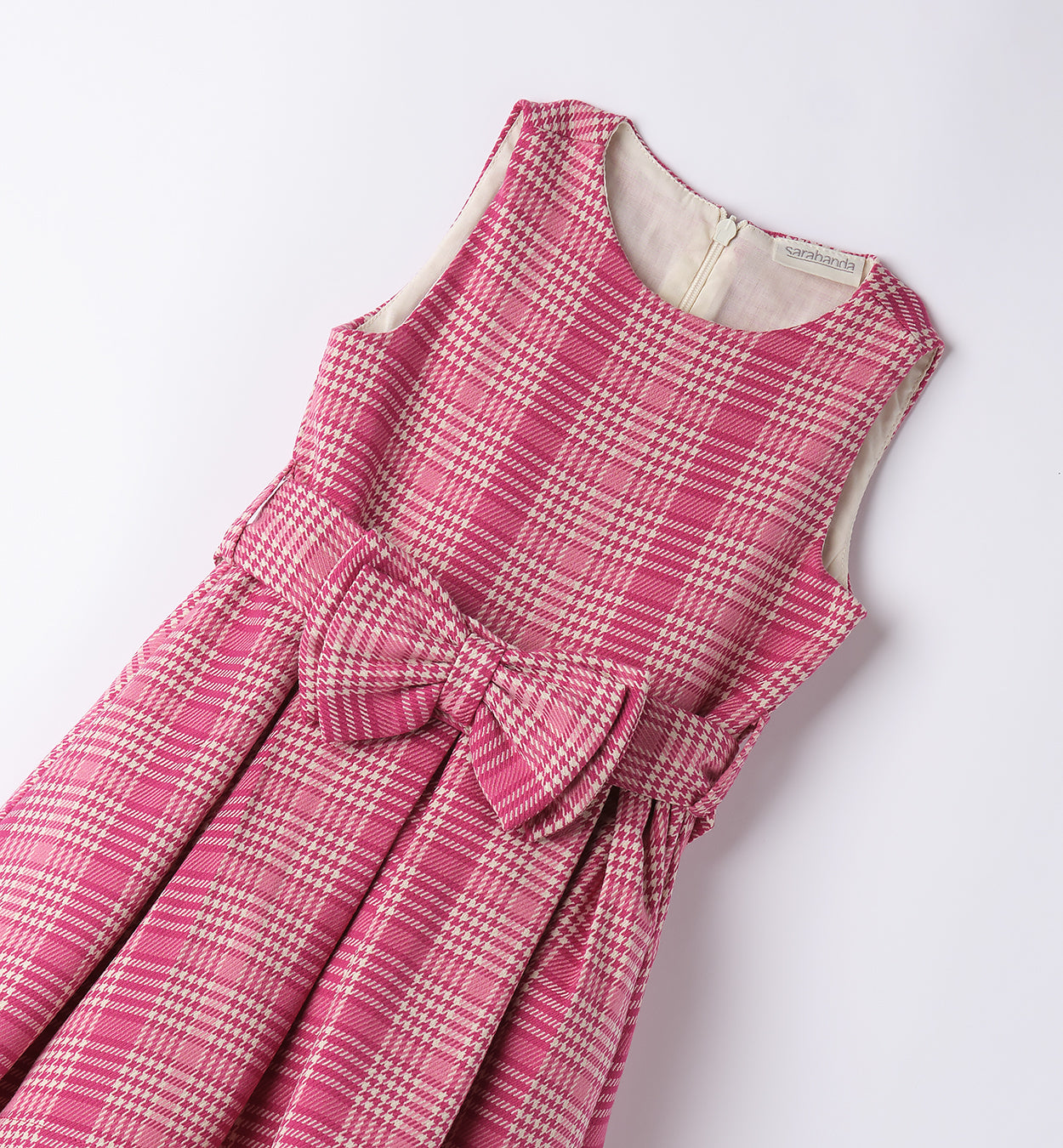 0F341 ABITO TESSUTO NAVETTA SENZA MANICA BAMBINA SARABANDA