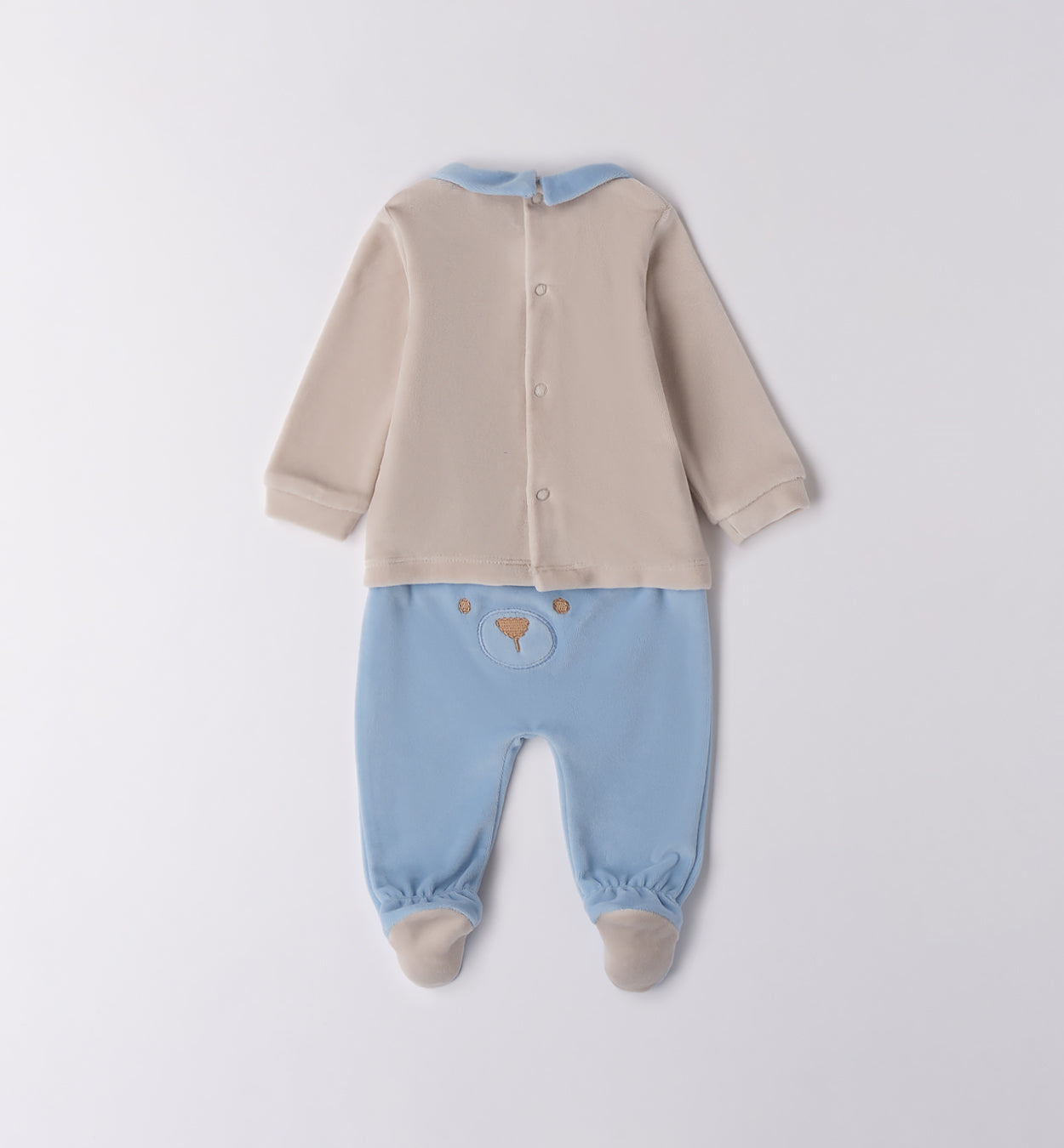 3F641 TUTINA DUE PEZZI CON PIEDE NEONATO SARABANDA