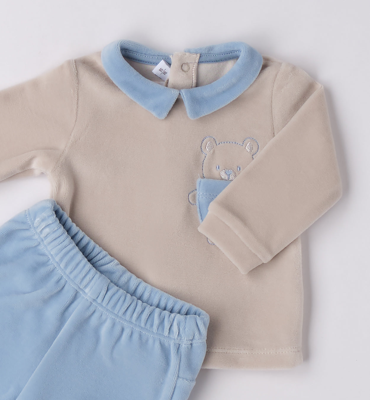 3F641 TUTINA DUE PEZZI CON PIEDE NEONATO SARABANDA