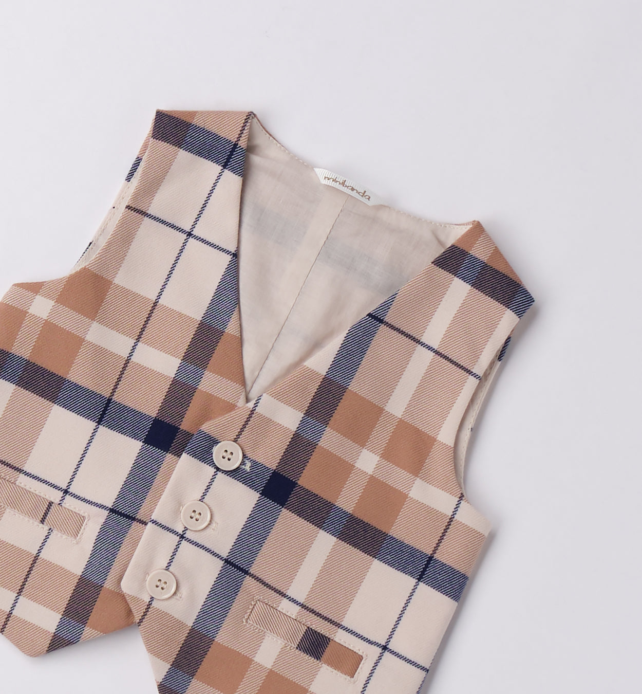 3F683 GILET QUADRI NEONATO SARABANDA