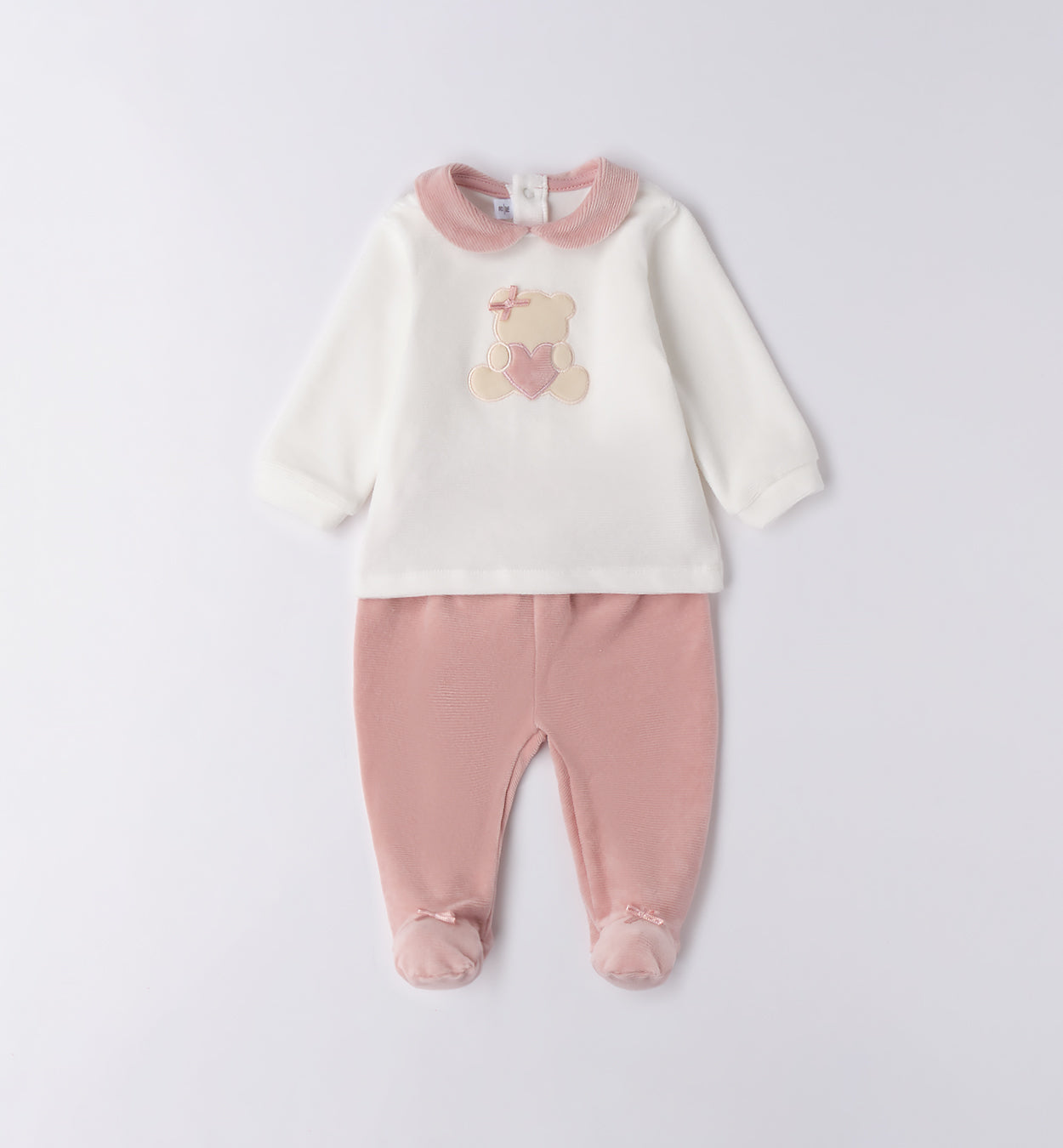 3F765 TUTINA DUE PEZZI CON PIEDE NEONATA SARABANDA