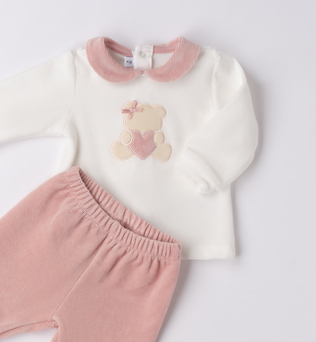 3F765 TUTINA DUE PEZZI CON PIEDE NEONATA SARABANDA