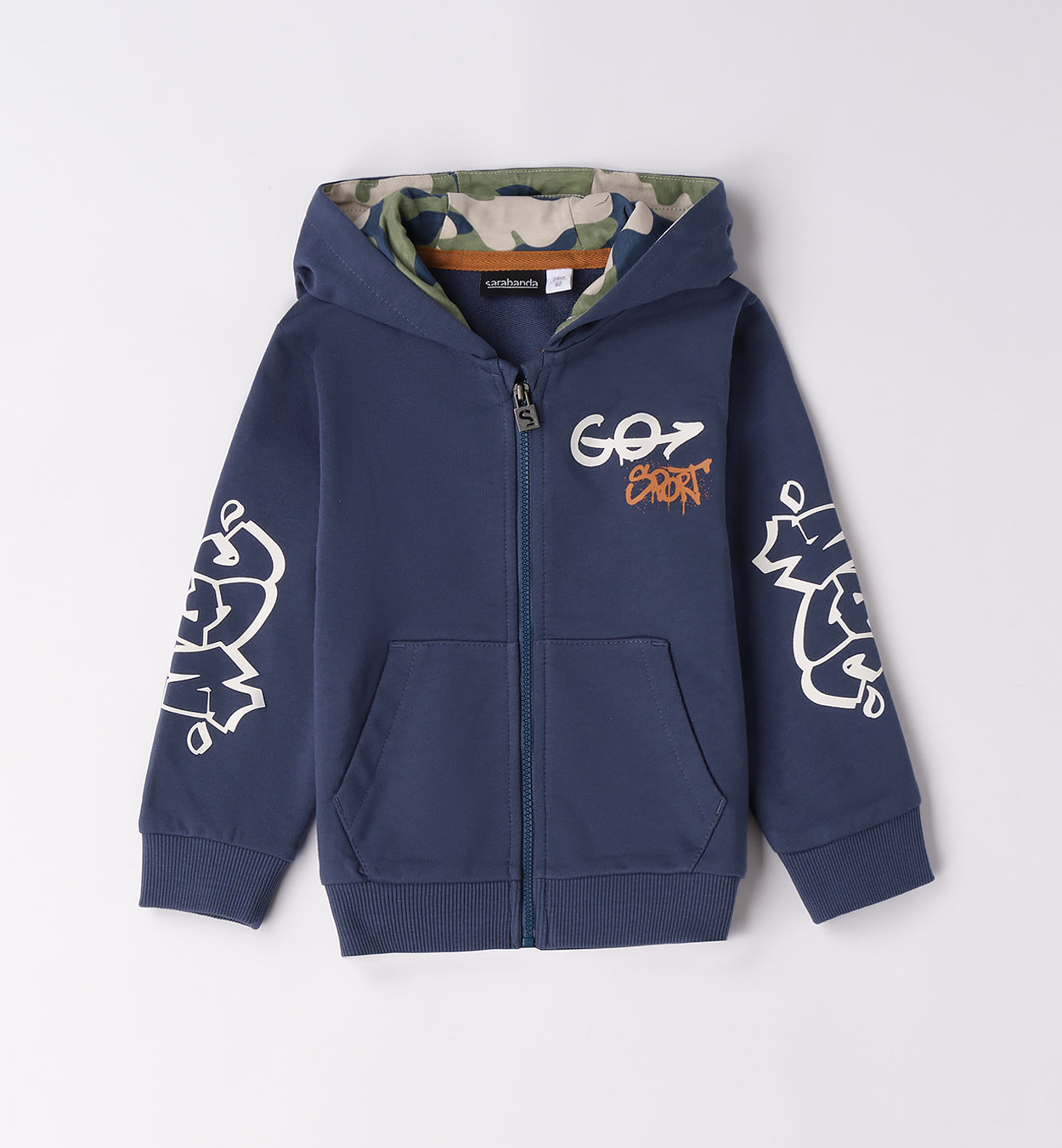 0F025 FELPA APERTA ML CON ZIP O CON BOTTONI BAMBINO SARABANDA