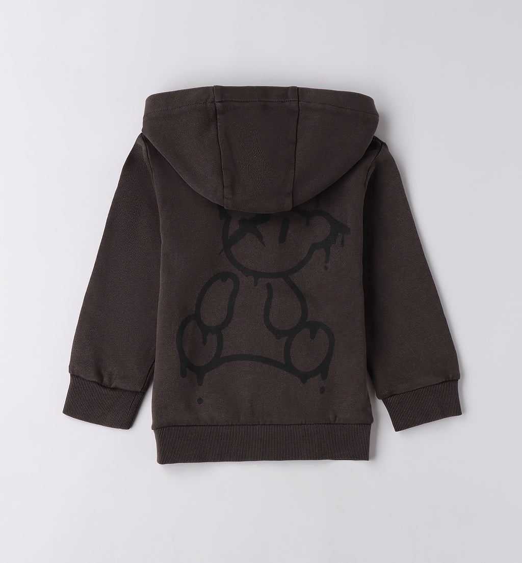 0F032 FELPA APERTA ML CON ZIP O CON BOTTONI BAMBINO SARABANDA