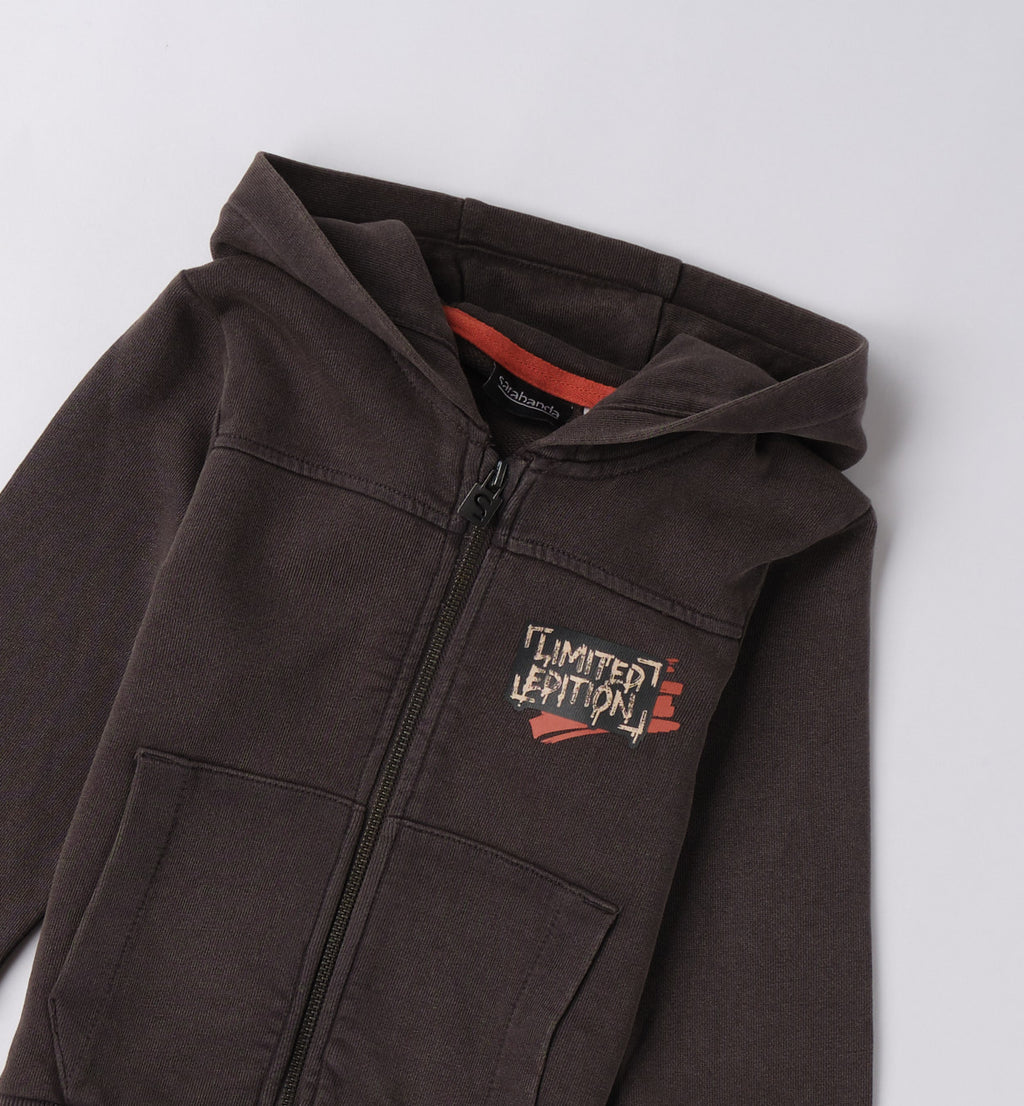 0F032 FELPA APERTA ML CON ZIP O CON BOTTONI BAMBINO SARABANDA