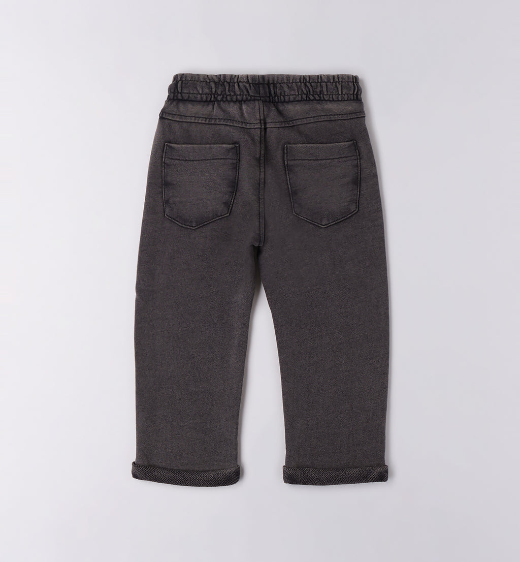 0F045 PANTALONE MAGLIA TAGLIATA LUNGO BAMBINO SARABANDA