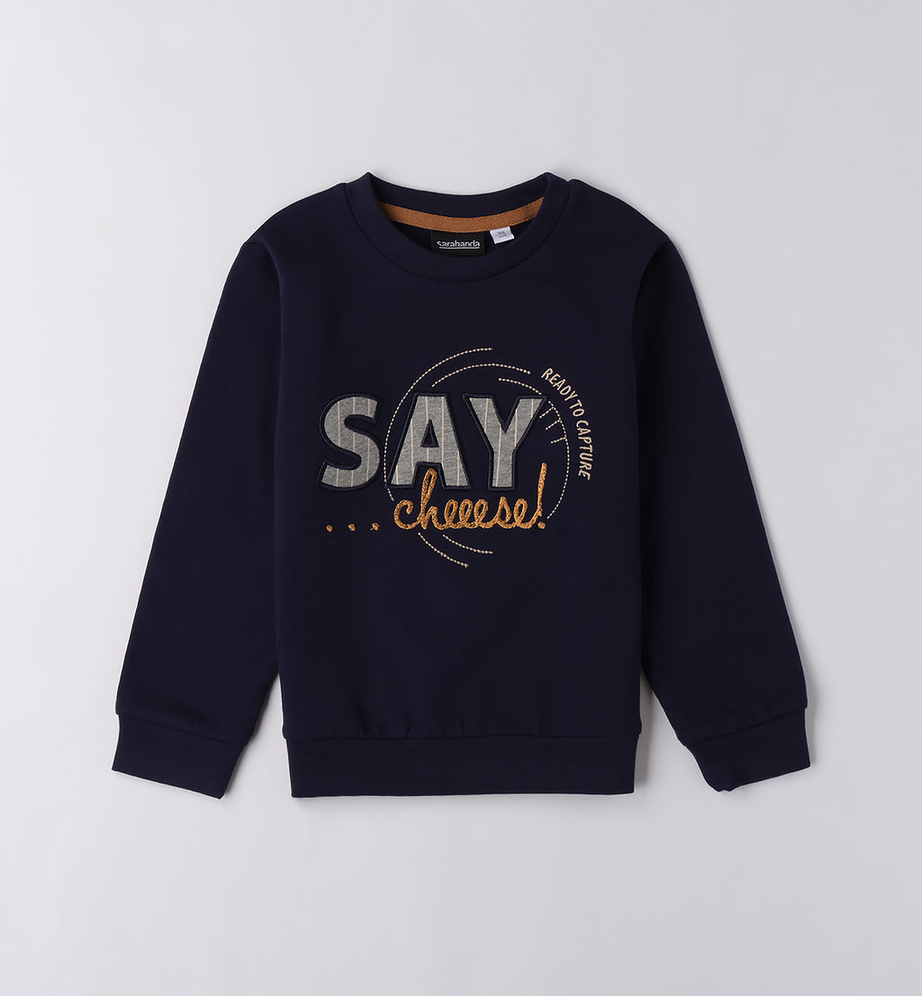 0F132 FELPA CHIUSA CON O SENZA CAPPUCCIO BAMBINO SARABANDA