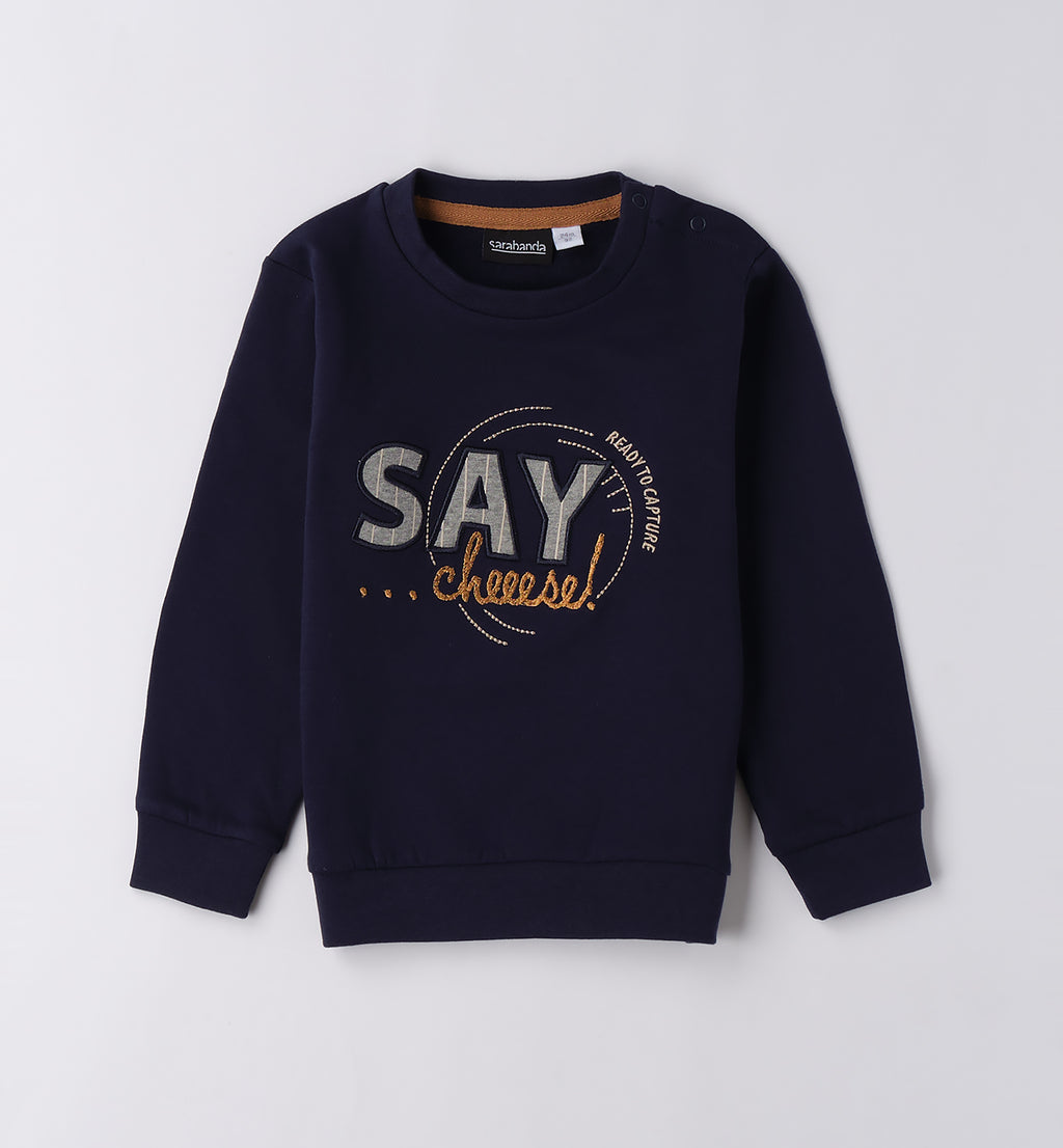 0F132 FELPA CHIUSA CON O SENZA CAPPUCCIO BAMBINO SARABANDA