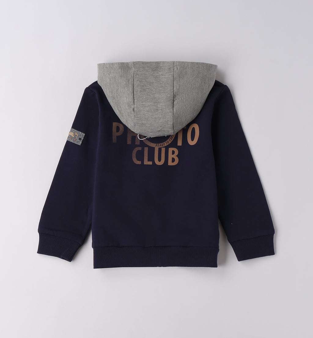 0F133 FELPA APERTA ML CON ZIP O CON BOTTONI BAMBINO SARABANDA