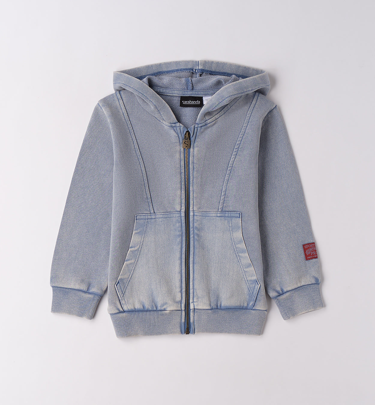 0F139 FELPA APERTA ML CON ZIP O CON BOTTONI BAMBINO SARABANDA