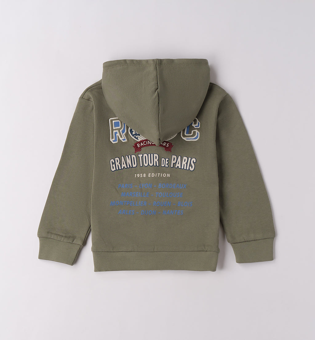 0F140 FELPA APERTA ML CON ZIP O CON BOTTONI BAMBINO SARABANDA