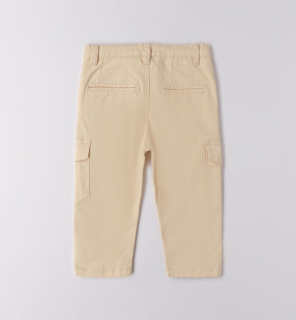 0F164 PANTALONE TESSUTO NAVETTA LUNGO BAMBINO SARABANDA