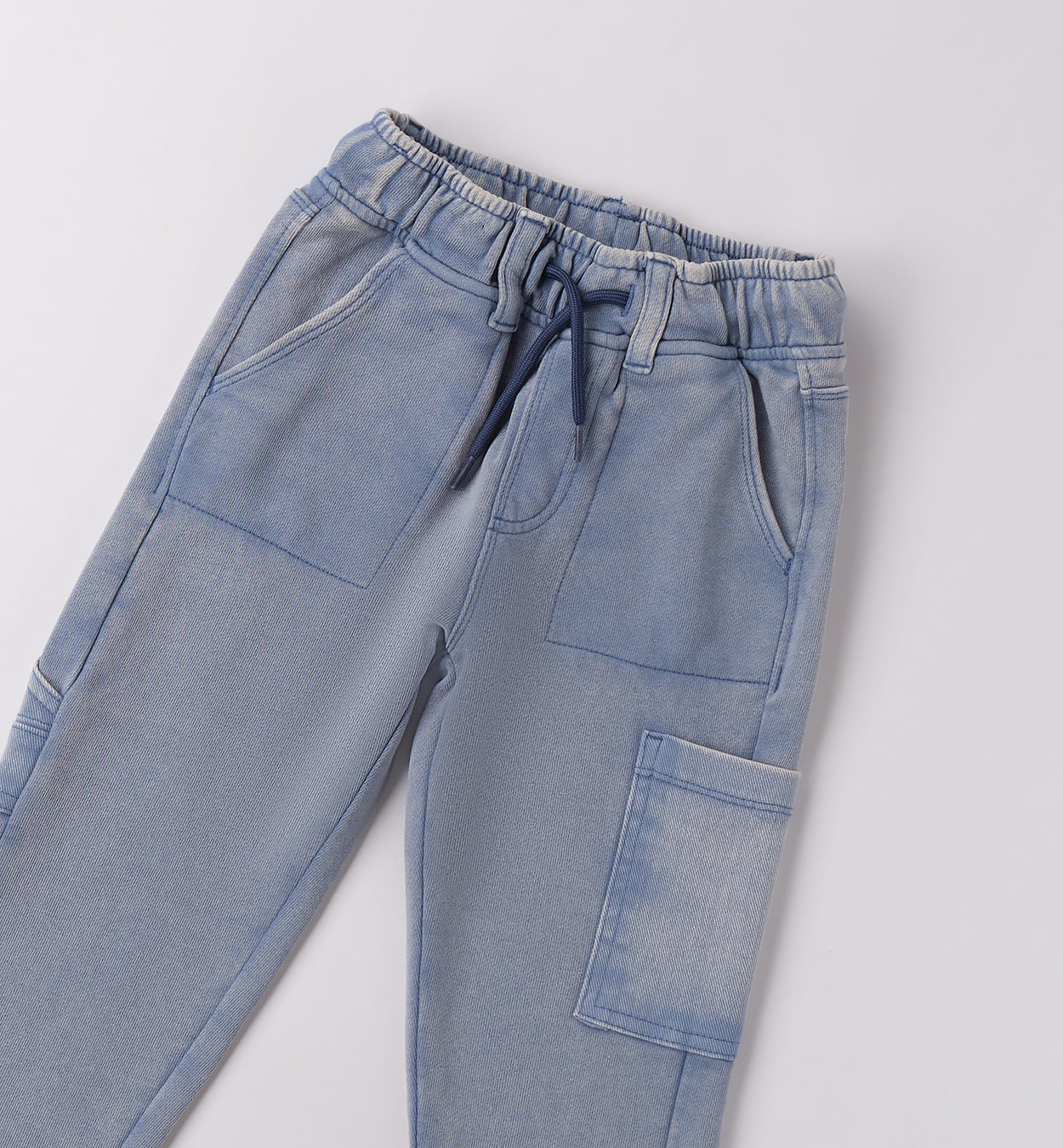 0F167 PANTALONE MAGLIA TAGLIATA LUNGO BAMBINO SARABANDA