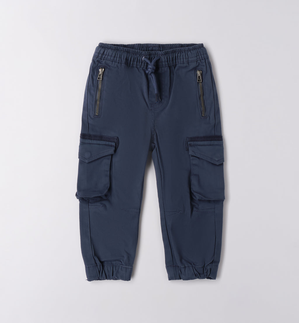 0F168 PANTALONE TESSUTO NAVETTA LUNGO BAMBINO SARABANDA