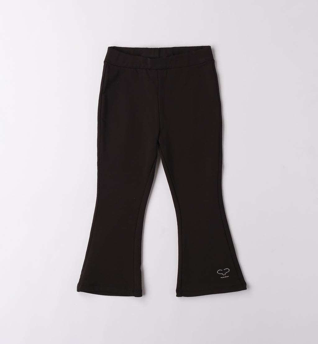 0F234 PANTALONE MAGLIA TAGLIATA LUNGO BAMBINA SARABANDA