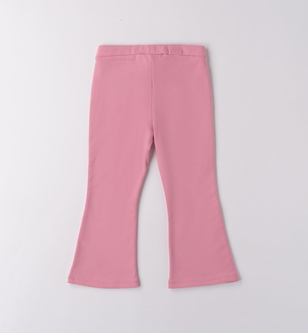 0F234 PANTALONE MAGLIA TAGLIATA LUNGO BAMBINA SARABANDA