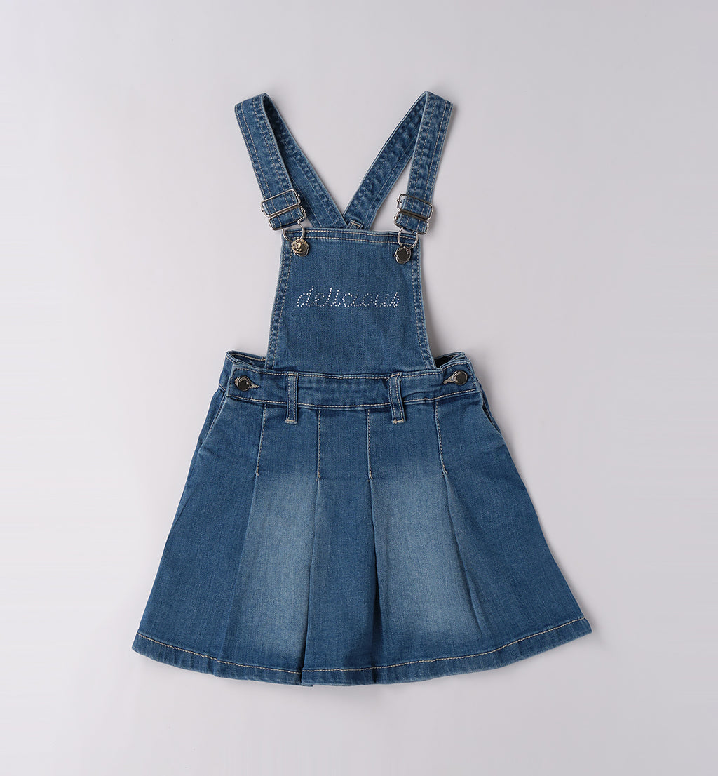0F239 ABITO DENIM SENZA MANICA BAMBINA SARABANDA