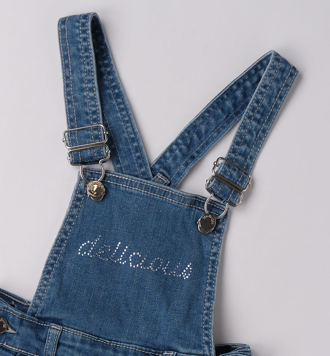 0F239 ABITO DENIM SENZA MANICA BAMBINA SARABANDA