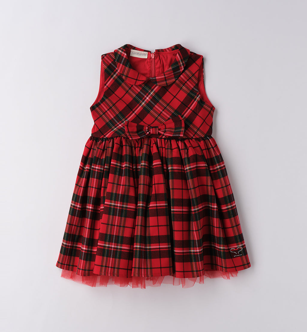 0F342 ABITO TESSUTO NAVETTA SENZA MANICA BAMBINA SARABANDA