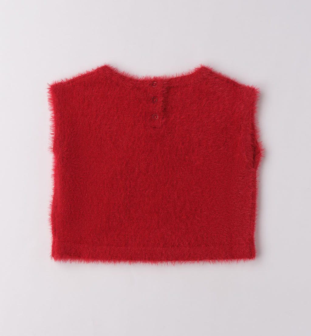 0F345 GILET IN MAGLIA BAMBINA SARABANDA