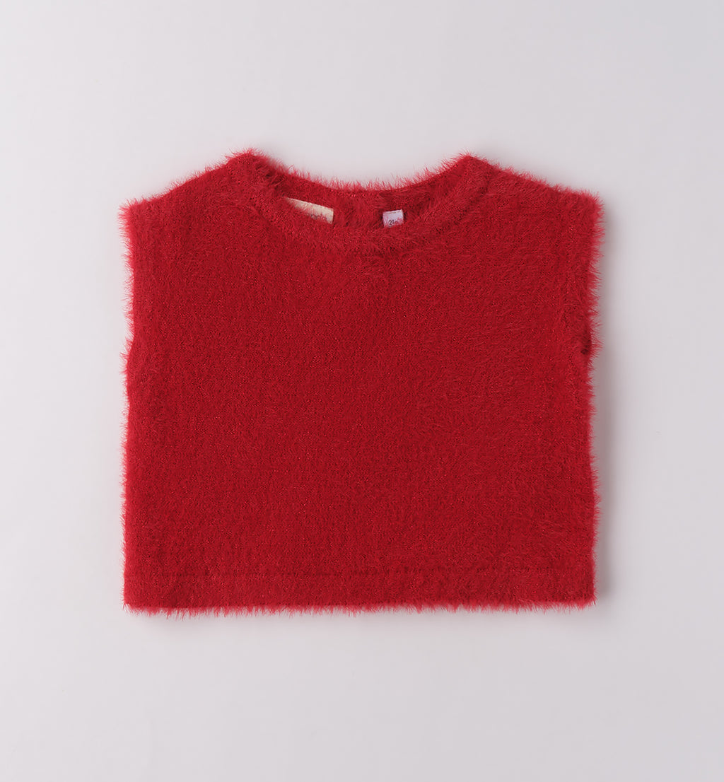 0F345 GILET IN MAGLIA BAMBINA SARABANDA