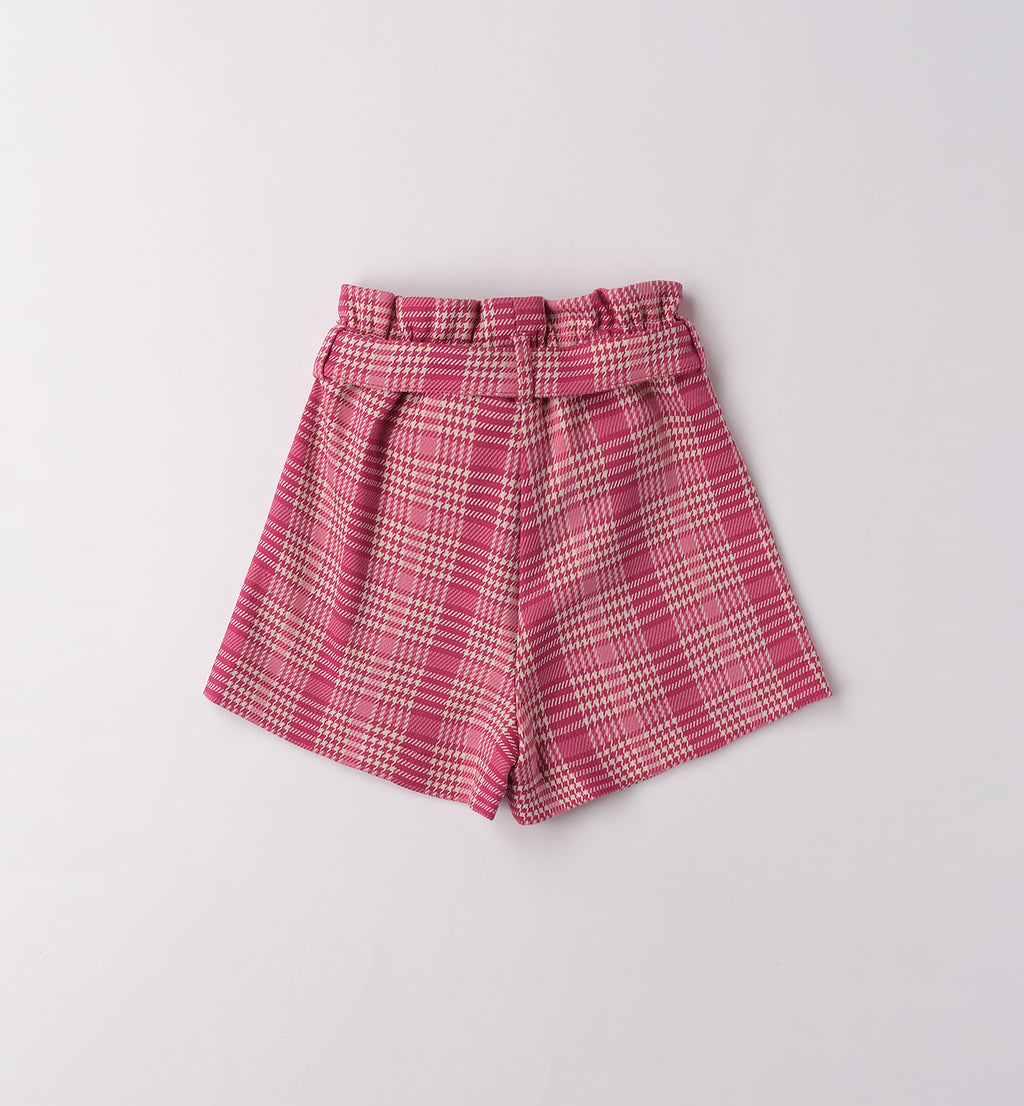 0F360 PANTALONE TESSUTO NAVETTA CORTO BAMBINA SARABANDA