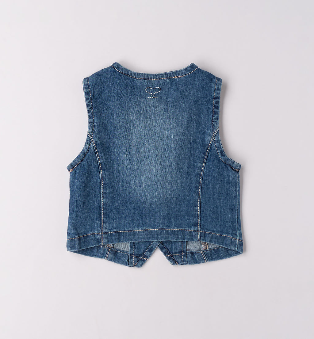 0F384 GILET JEANS BAMBINA SARABANDA