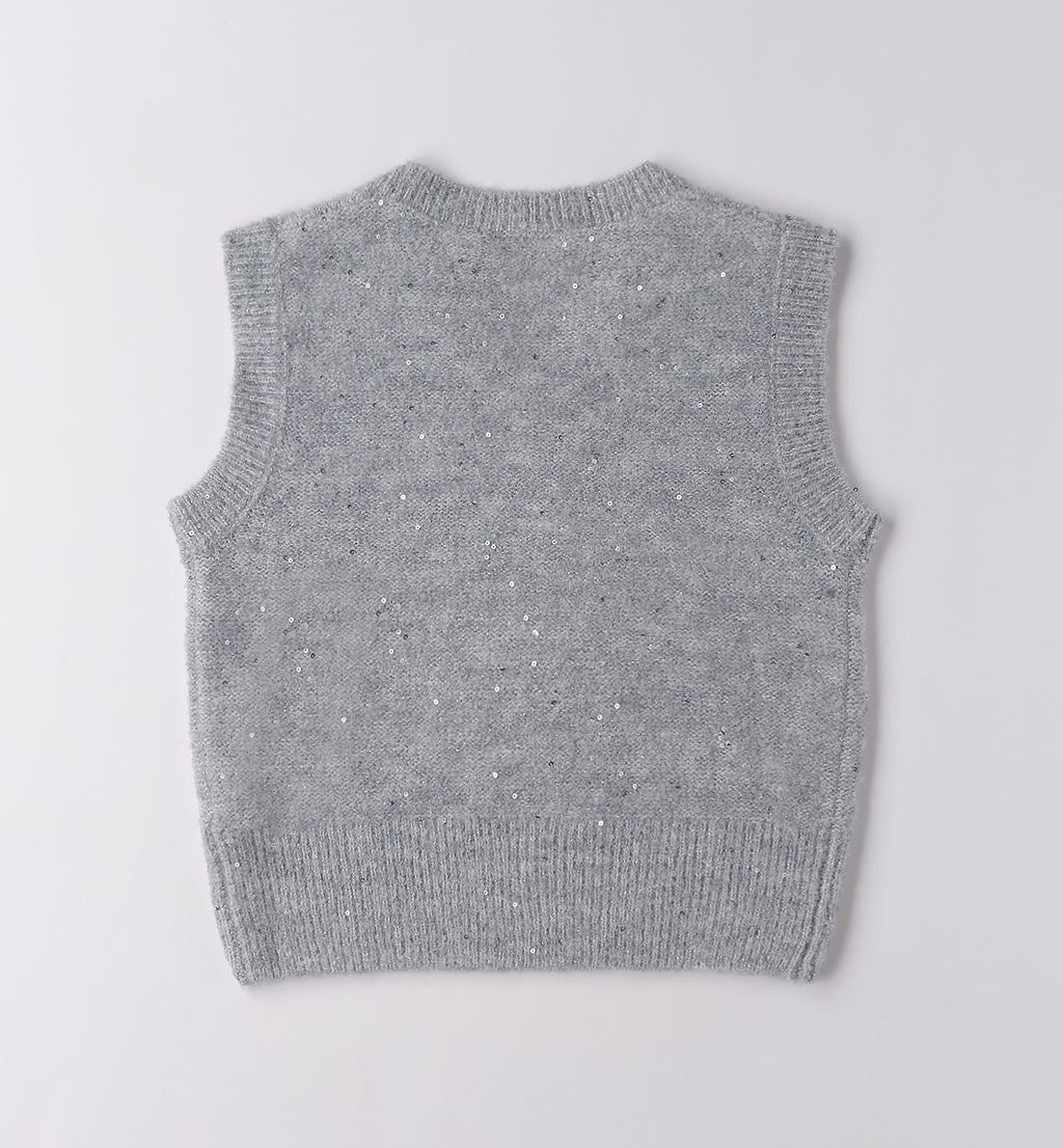 0F500 GILET MAGLIA RAGAZZA SARABANDA