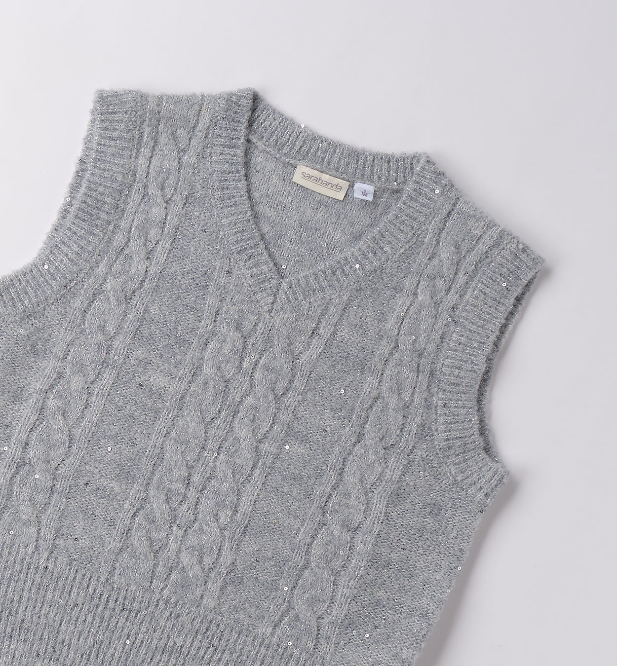 0F500 GILET MAGLIA RAGAZZA SARABANDA