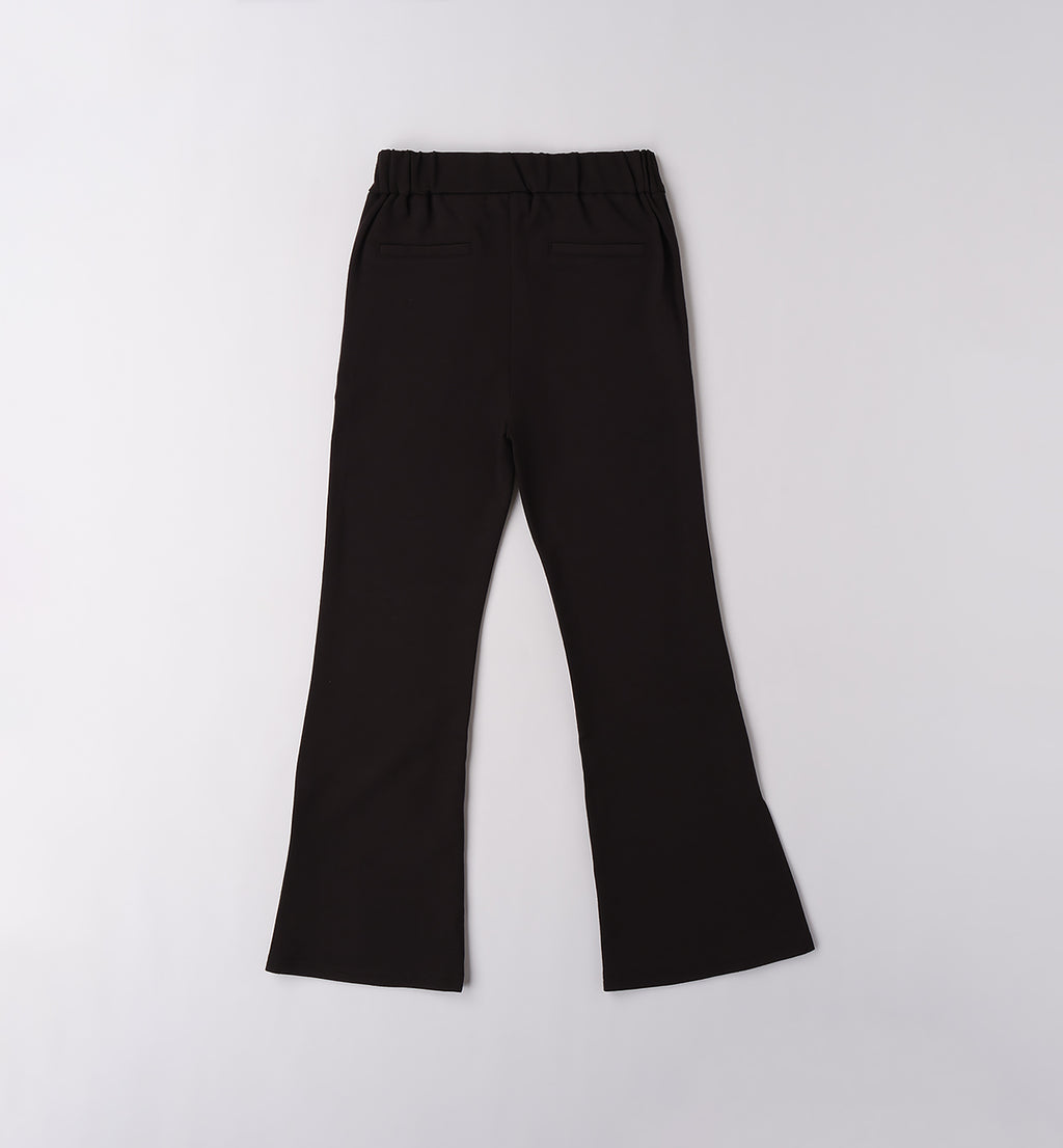 0F540 PANTALONE MAGLIA TAGLIATA LUNGO RAGAZZA SARABANDA