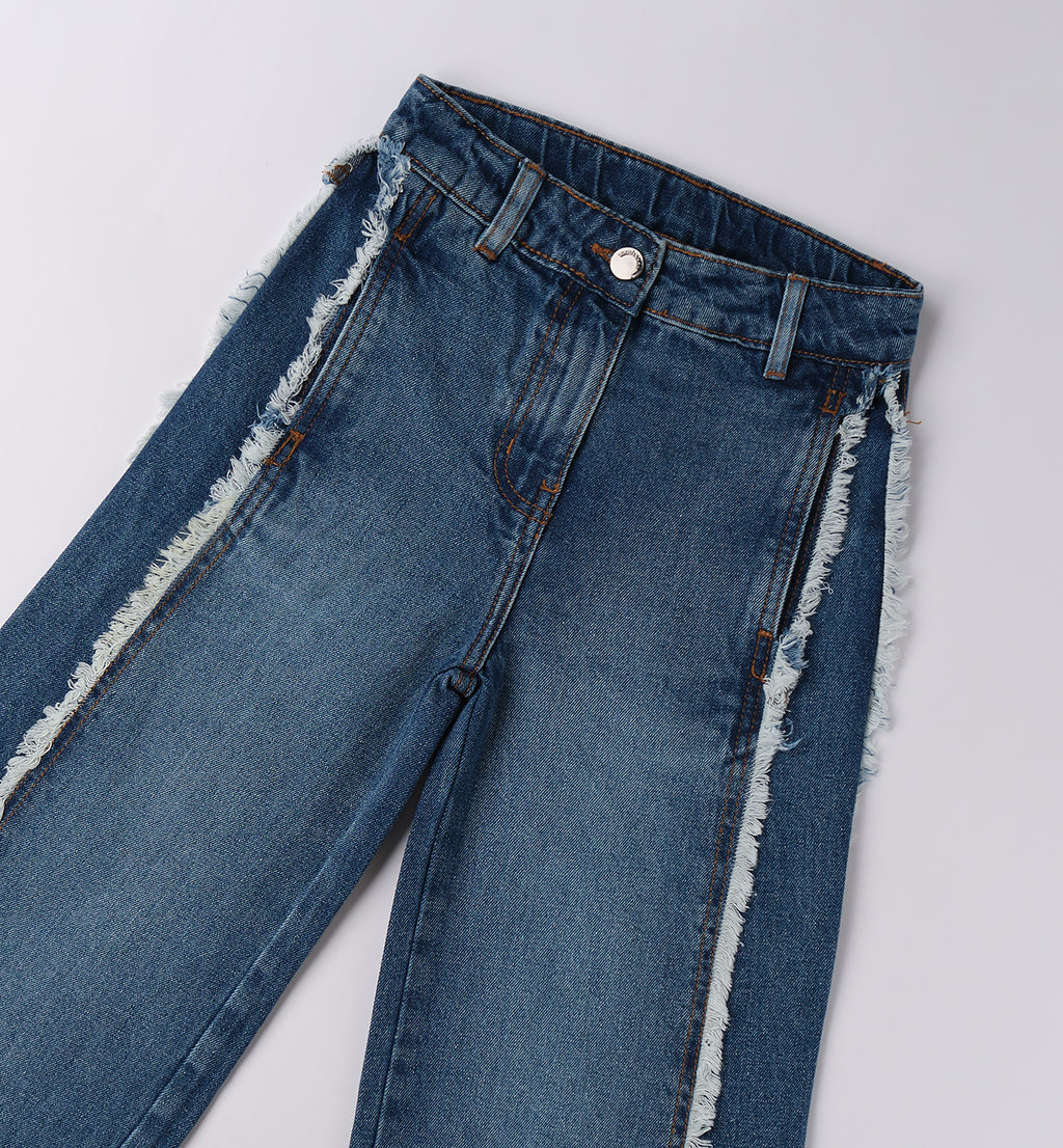 0F542 PANTALONE DENIM LUNGO RAGAZZA SARABANDA