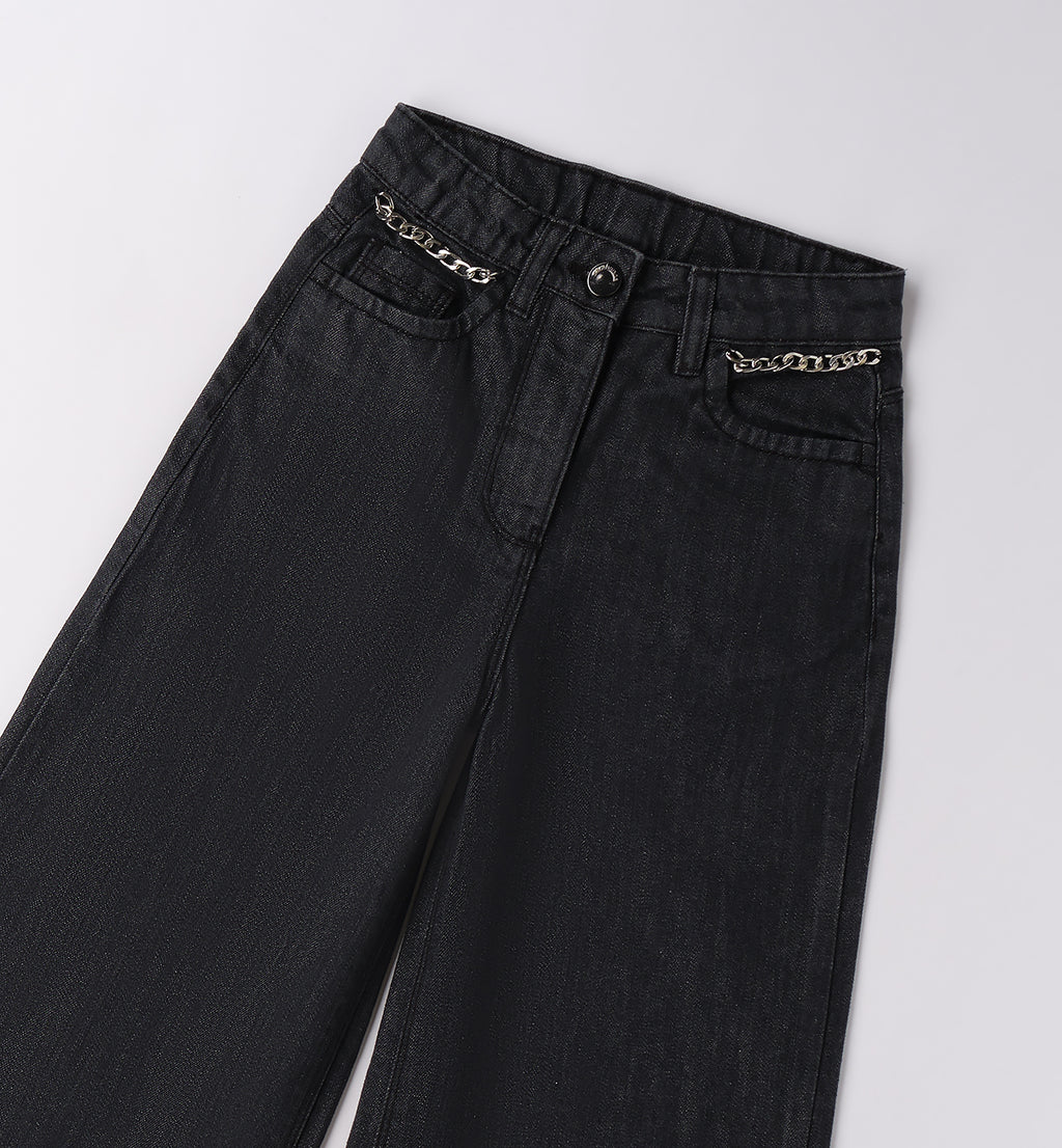 0F544 PANTALONE DENIM LUNGO RAGAZZA SARABANDA