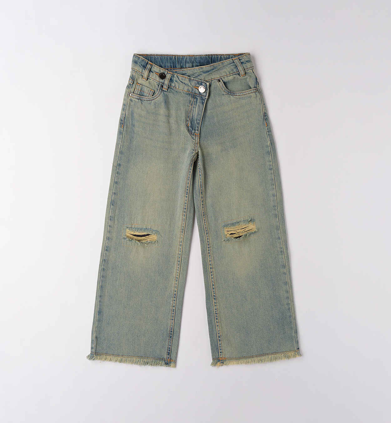 0F545 PANTALONE DENIM LUNGO RAGAZZA SARABANDA