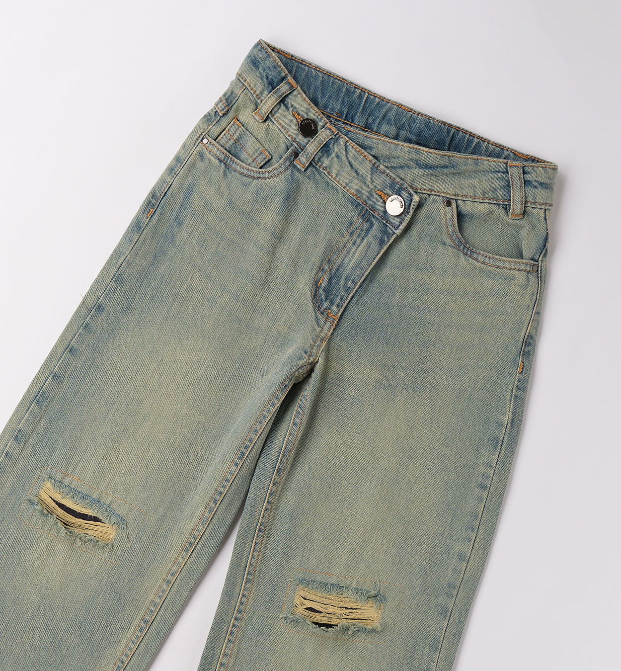 0F545 PANTALONE DENIM LUNGO RAGAZZA SARABANDA