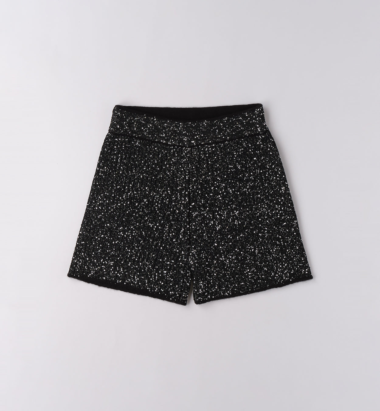 0F552 PANTALONE MAGLIA TAGLIATA CORTO RAGAZZA SARABANDA