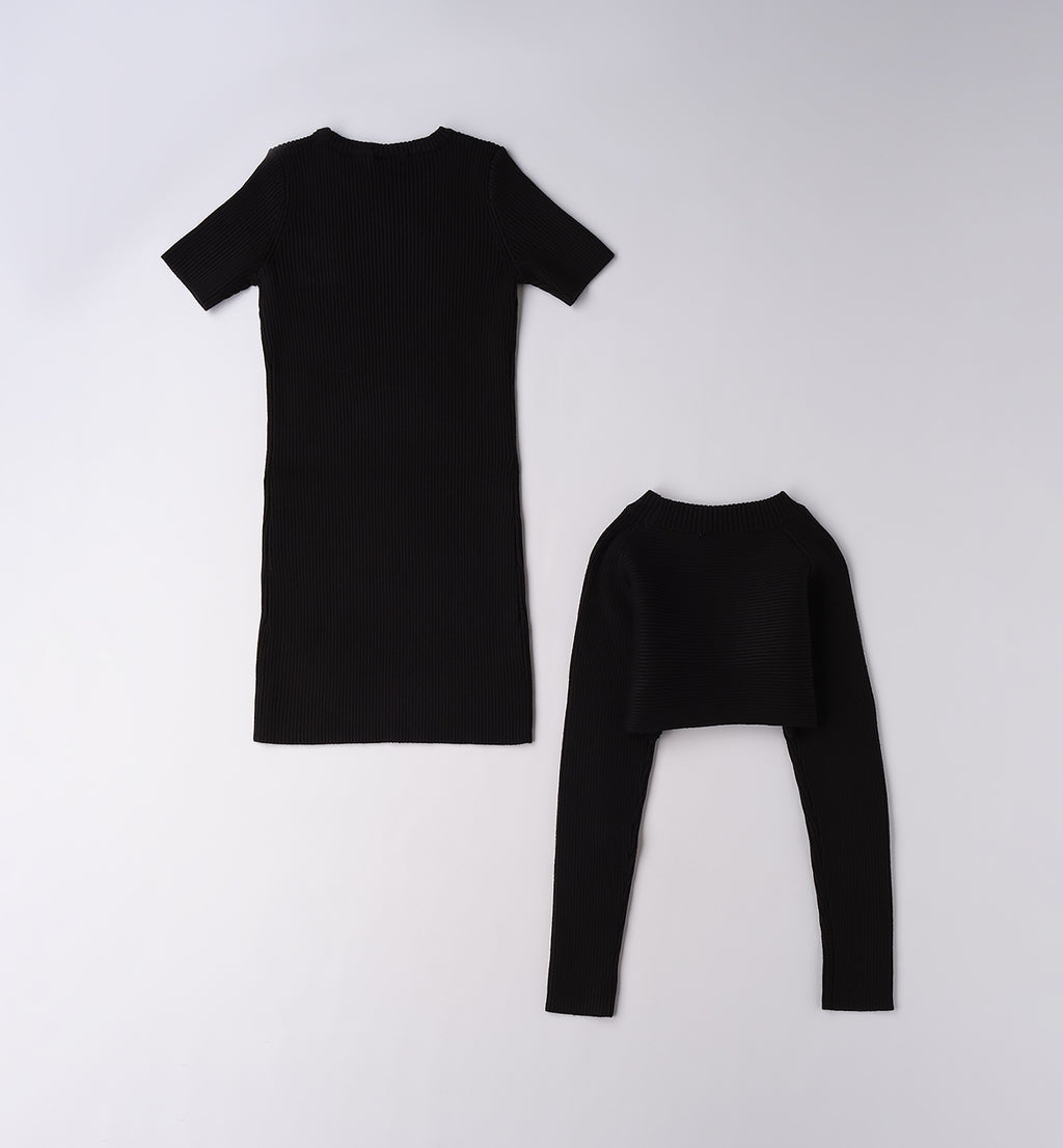 0F562 ABITO TRICOT CON MANICA RAGAZZA SARABANDA