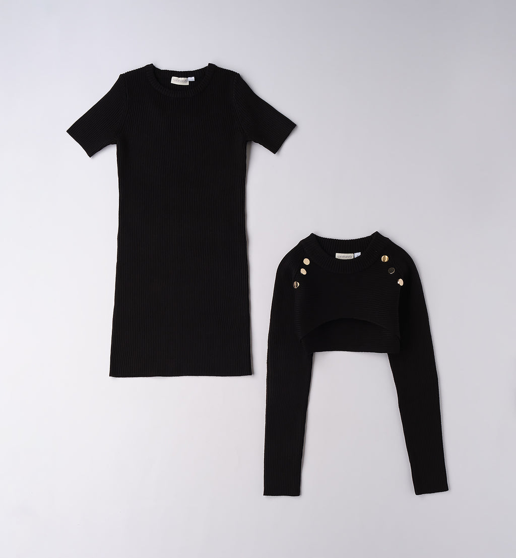 0F562 ABITO TRICOT CON MANICA RAGAZZA SARABANDA
