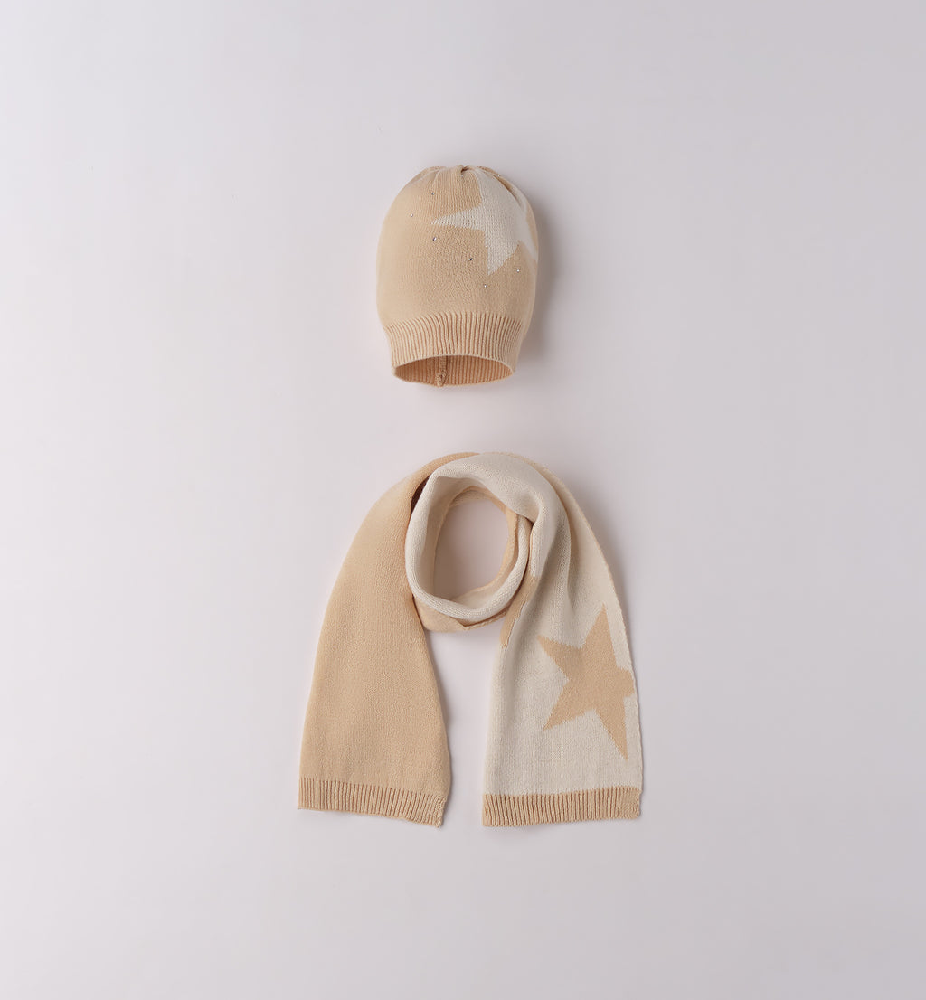 0F905 KIT SCIARPA E CAPPELLO BAMBINA SARABANDA