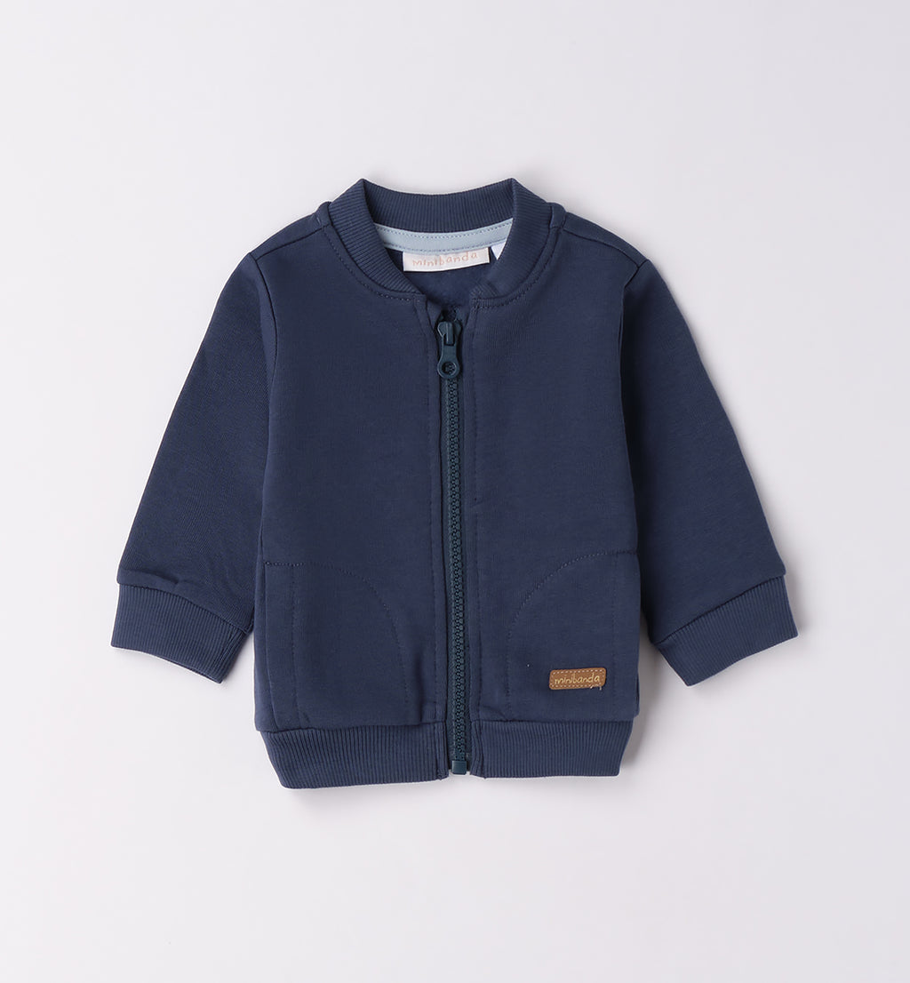 3F609 FELPA APERTA ML CON ZIP O CON BOTTONI NEONATO SARABANDA