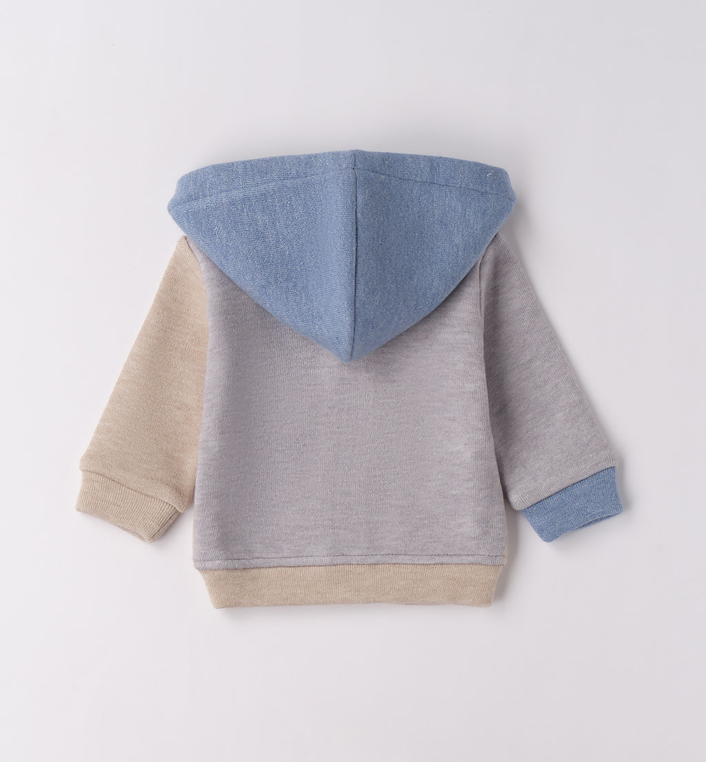 3F610 FELPA APERTA ML CON ZIP O CON BOTTONI NEONATO SARABANDA