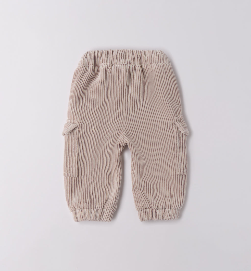 3F627 PANTALONE TESSUTO NAVETTA LUNGO NEONATO SARABANDA