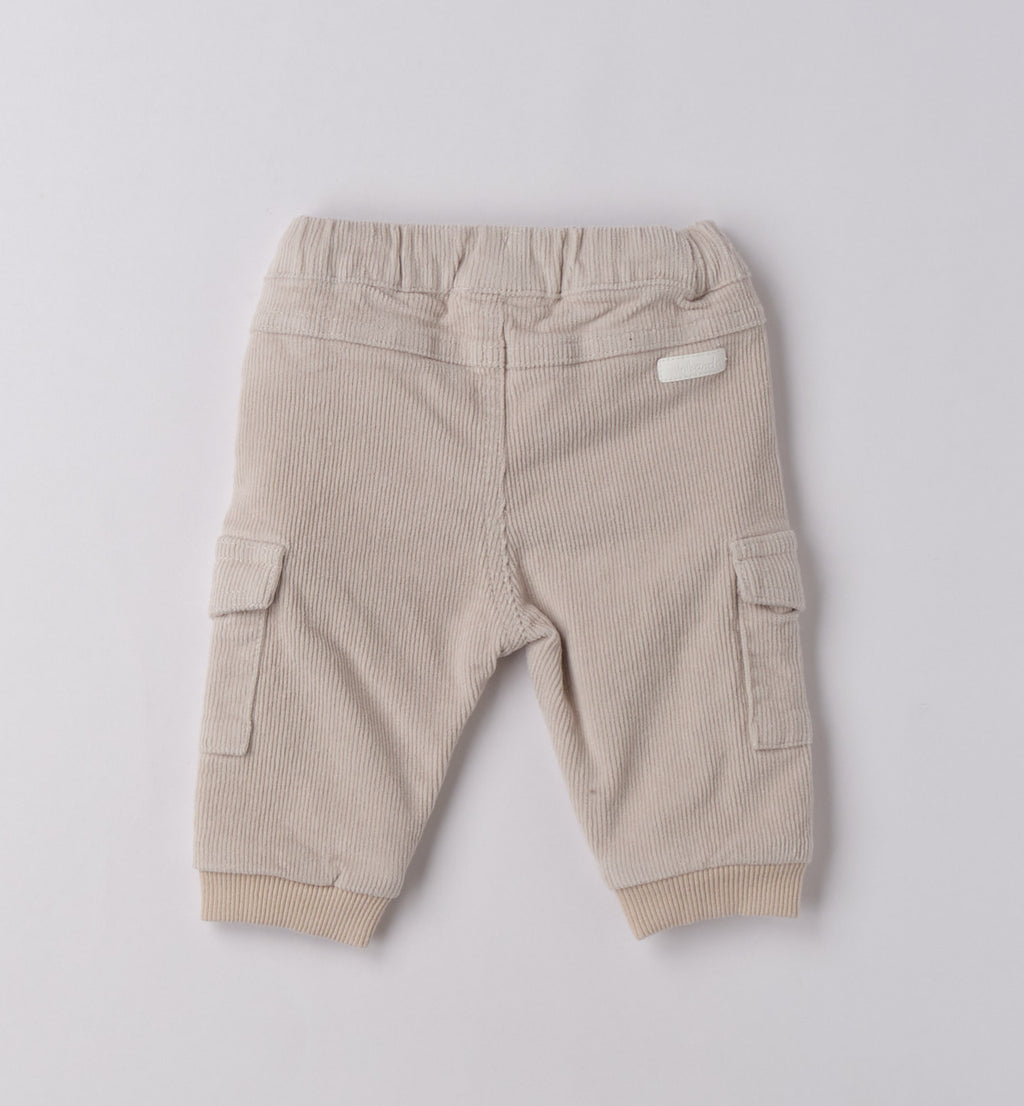 3F629 PANTALONE TESSUTO NAVETTA LUNGO NEONATO SARABANDA